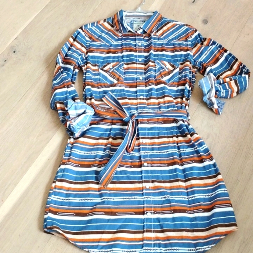 Panhandle Rough StockWestern pearl snap shirt dress